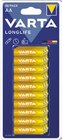 AAA/AA Batterien von Varta Longlife für 9,99 € bei Lidl im Angebot AAA/AA Batterien von Varta Longlife im aktuellen Lidl Prospekt