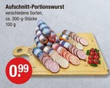 Aufschnitt-Portionswurst im aktuellen V-Markt Prospekt für 0,99 €
