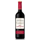 Vin de France Merlot Cabernet Sauvignon - CAMBRAS - Carrefour à Rambouillet Vin de France Merlot Cabernet Sauvignon - CAMBRAS en promo chez Carrefour Rambouillet à 1,95 €