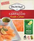 Carpaccio de Saumon Fumé Aneth Citron - Delpeyrat - Intermarché Express à Boulogne-Billancourt Carpaccio de Saumon Fumé Aneth Citron - Delpeyrat en promo chez Intermarché Express Boulogne-Billancourt à 5,19 €