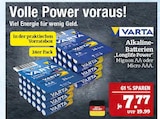 Alkaline-Batterien "Longlife Power" Mignon AA oder Micro AAA Angebote von VARTA bei Marktkauf Erlangen für 7,77 €