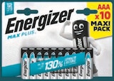 Lot de 10 piles Max Plus - Energizer en promo chez Super U Limoges à 7,78 €