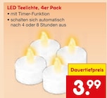 LED Teelichte für 3,99 € bei Netto Marken-Discount im Angebot LED Teelichte im aktuellen Netto Marken-Discount Prospekt