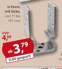 U-Form mit Sicke bei Sonderpreis Baumarkt im Prospekt "" für 3,79 €