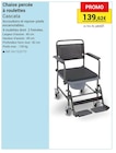 Chaise percée à roulettes Cascata en promo chez Technicien de Santé Tours à 139,62 €