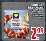 Laugen- oder Butter-Croissants Angebote von Edeka bei EDEKA Landshut für 2,99 €