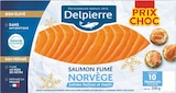 Saumon fumé Norvège - Delpierre en promo à 10,99 € chez Intermarché Super Saumon fumé Norvège - Delpierre dans le catalogue Intermarché Super