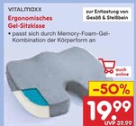 Ergonomisches Gel-Sitzkisse Angebote von Vitalmaxx bei Netto Marken-Discount Halle für 19,99 €