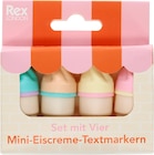 Mini Textmarker-Set Eistüte, pastell (8,8x8,8x2,3cm) von REX LONDON im aktuellen dm-drogerie markt Prospekt