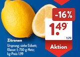 ALDI SÜD - Zitronen Angebot im Prospekt Zitronen bei ALDI SÜD im Prospekt "" für 1,49 €