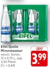 Mineralwasser im Angebot bei EDEKA in Koblenz Mineralwasser Angebote von Eifel Quelle bei EDEKA Koblenz für 3,99 €