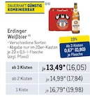 Weißbier von Erdinger im aktuellen Metro Prospekt