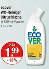 WC-Reiniger Citrusfrische von ecover im aktuellen V-Markt Prospekt für 1,99 €