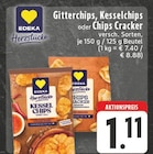 Aktuelles Gitterchips, Kesselchips oder Chips Cracker Angebot bei E center in Herne ab 1,11 €