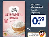 Weizenmehl im ALDI SÜD Prospekt Weizenmehl von Back Family im aktuellen ALDI SÜD Prospekt für 0,59 €