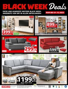 Sofa im Segmüller Prospekt "BLACK WEEK DEALS" mit 6 Seiten (Mannheim)