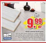 wohnen & sparen Wiegand Fulda - Klick-Laminat Eiche grau Angebot im Prospekt Klick-Laminat Eiche grau bei wohnen & sparen Wiegand im Fulda Prospekt für 9,99 €