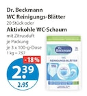 WC Reinigungs-Blätter von Dr. Beckmann im aktuellen V-Markt Prospekt für 2,39 €