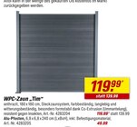 WPC-Zaun „Tim“ im Angebot bei toom Baumarkt in Stralsund WPC-Zaun „Tim“ Angebote bei toom Baumarkt Stralsund für 49,99 €
