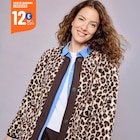 Veste sherpa doublée boutonnée beige clair femme à La Halle dans Roumare Veste sherpa doublée boutonnée beige clair femme à La Halle dans Roumare