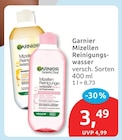 Mizellen Reinigungswasser von Garnier im aktuellen budni Prospekt für 3,49 €