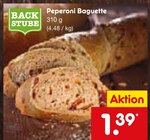 Peperoni Baguette Angebote von Backstube bei Netto Marken-Discount Saarbrücken für 1,39 €