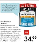 2in1 Holzlasur "Klassik" von Vincent für 34,99 € bei Hellweg im Angebot 2in1 Holzlasur "Klassik" von Vincent im aktuellen Hellweg Prospekt