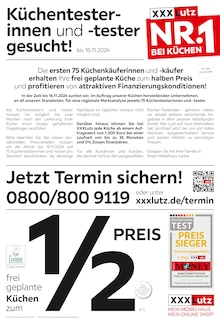 XXXLutz Möbelhäuser Prospekt Küchentesterinnen und -tester gesucht! mit  Seiten