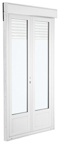 Brico Dépôt Houilles - PORTE-FENÊTRE PVC BLANC 2 VANTAUX LARG. 120 X HAUT. 215 CM AVEC VOLET ROULANT MOTORISÉ UW*=1,2 Promo PORTE-FENÊTRE PVC BLANC 2 VANTAUX LARG. 120 X HAUT. 215 CM AVEC VOLET ROULANT MOTORISÉ UW*=1,2 dans le catalogue Brico Dépôt "Fenêtres" à Houilles