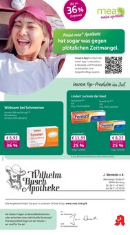 mea - meine apotheke Prospekt der KW 27 "Unsere Juli-Angebote" Aktueller mea - meine apotheke Prospekt "Unsere Juli-Angebote" Seite 1 von 4 Seiten