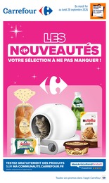 Catalogue Supermarchés de Carrefour à Bourgneuf-en-Retz Prospectus Carrefour à Bourgneuf-en-Retz, "LES NOUVEAUTÉS", 16 pages, 01/09/2026 - 28/09/2026