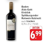 Einblick Spätburgunder Rotwein Kabinett im aktuellen Prospekt bei EDEKA in Schuttertal