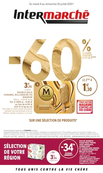Prospectus Intermarché de la semaine "-60% DE REMISE IMMÉDIATE SUR LE 2ÈME" avec 1 pages, valide du 08/07/2025 au 20/07/2025 pour La Chapelle-Saint-Mesmin et alentours