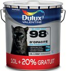 Peinture murs, plafonds, boiseries Dulux Valentine 98% monocouche mat blanc 10 L + 20% gratuit - DULUX VALENTINE - Castorama à Le Cannet Peinture murs, plafonds, boiseries Dulux Valentine 98% monocouche mat blanc 10 L + 20% gratuit - DULUX VALENTINE en promo chez Castorama Le Cannet à 86,90 €