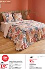 Parure housse de couette + 2 taies d'oreillers 63x63cm en promo chez Super U Clermont-Ferrand à 7,45 €