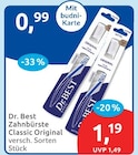 Zahnbürste Classic Original im budni Prospekt zum Preis von 0,99 €