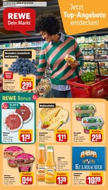 Lebensmittel im REWE Prospekt in Erlangen Aktueller REWE Prospekt mit Lebensmittel, "Dein Markt", Seite 1