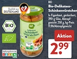 Bio-Delikatess-Schinkenwürstchen von Bio im aktuellen ALDI SÜD Prospekt