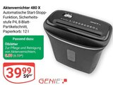 Aktenvernichter 480 X im Angebot bei GLOBUS in Mannheim Aktenvernichter 480 X Angebote von Genie bei GLOBUS Mannheim für 5,99 €