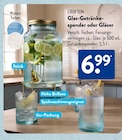 Glas-Getränkespender oder Gläser im ALDI SÜD Prospekt Glas-Getränkespender oder Gläser von Crofton im aktuellen ALDI SÜD Prospekt für 6,99 €