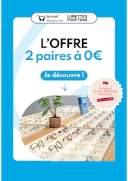 Prospectus Magazine à Gentilly, "L'OFFRE 2 paires à 0€", 1 page, 05/05/2025 - 15/05/2025