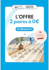 Catalogue Autres Magasins Magazine en cours à Algajola et alentours, "L'OFFRE 2 paires à 0€", 1 page, 05/05/2025 - 15/05/2025