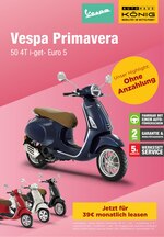 Autohaus König Prospekt für Hamburg mit 1 Seite Autohaus König Prospekt für Hamburg: "VESPA PRIMAVERA", 1 Seite, 31.07.2021 - 31.08.2021