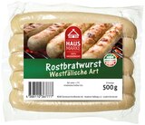 Rostbratwurst im Angebot bei REWE in Bottrop Rostbratwurst Angebote von REWE Hausmarke bei REWE Bottrop für 3,69 €