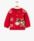 Pull de Noël avec motif renne bébé - GEMO dans le catalogue Gémo