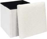 Coffre pouf pliable velours côtelé en promo chez Maxi Bazar Marseille à 14,99 €