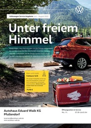 Volkswagen Prospekt für Pfullendorf, Baden mit 1 Seite Volkswagen Prospekt für Pfullendorf, Baden: Endlich wieder Sommer, 1 Seite, 01.06.2022 - 31.08.2022