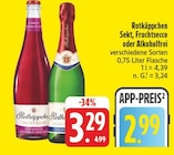 Fruchtsecco Schwarze Johannisbeere Angebote von Rotkäppchen bei EDEKA Erlangen für 2,99 €