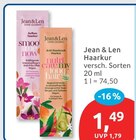 Haarkur von Jean & Len im aktuellen budni Prospekt