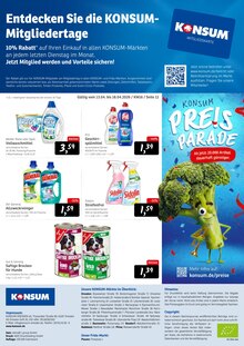 Vollwaschmittel im Konsum Prospekt "Preisparade" mit 12 Seiten (Dresden)